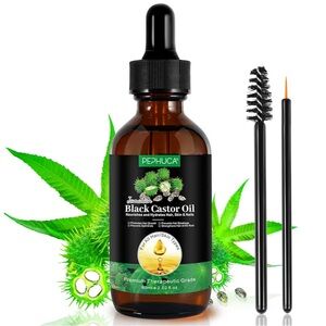 Jamaican Black Castor Oil for Hair Growth, 2 Oz, 100% Pure, Cold Pressed New